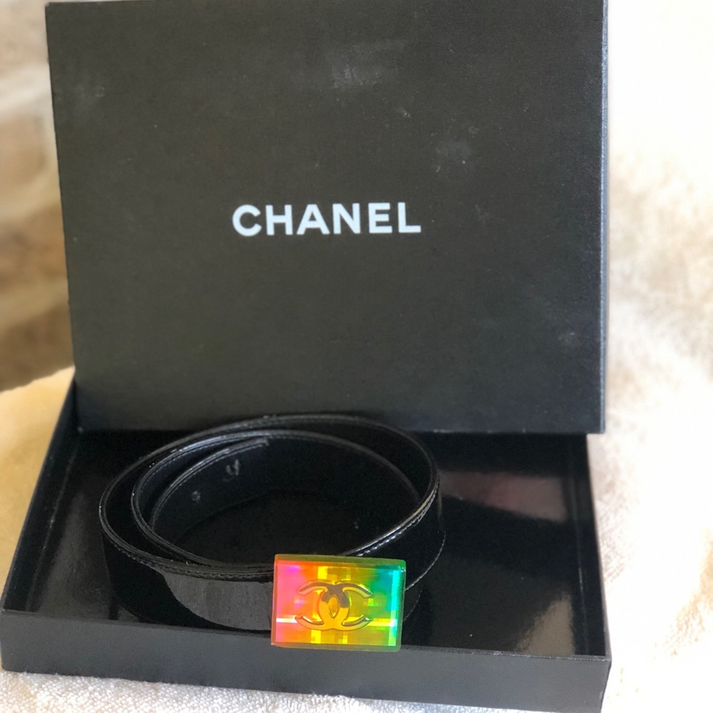 Authentic Chanel Hologram Belt Small